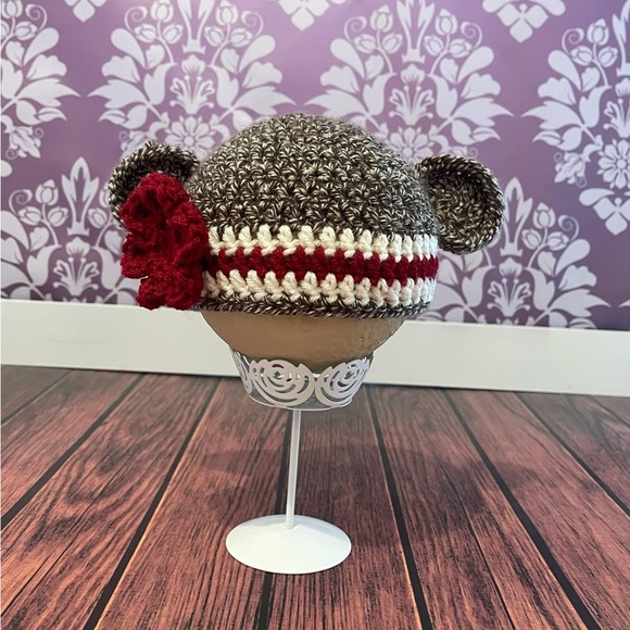 Crochet Sock Monkey Inspired Hat - Picture 2 of 5